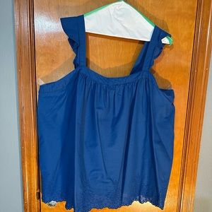 Lane Bryant size 18 royal blue tank top with detail